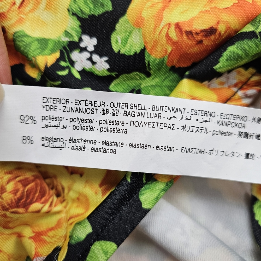 🌞NWOT Zara Twist Cross Neck floral halter Top bodysuit size S/M 0264/455/056 - Picture 12 of 14
